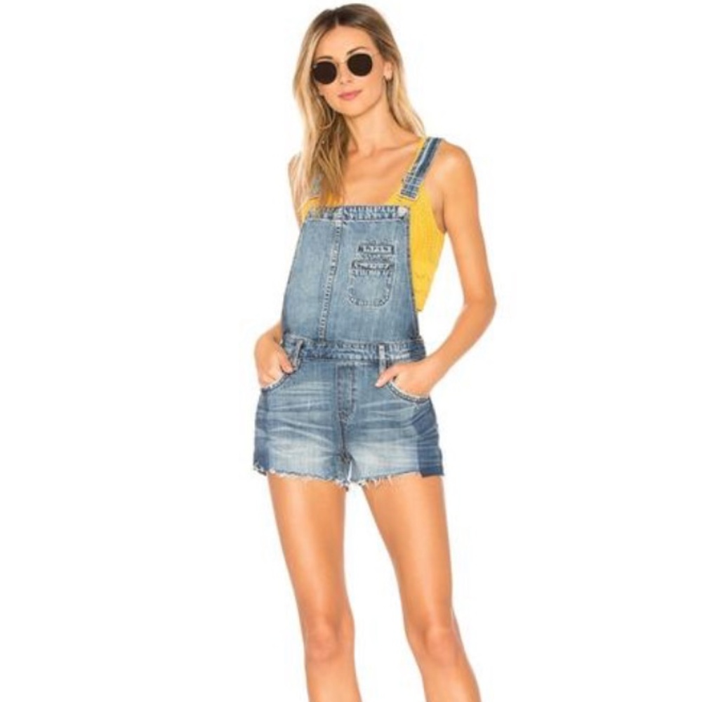 BLANK NYC Overalls Funny Bone Distressed Denim Shortalls 27 - Picture 11 of 11